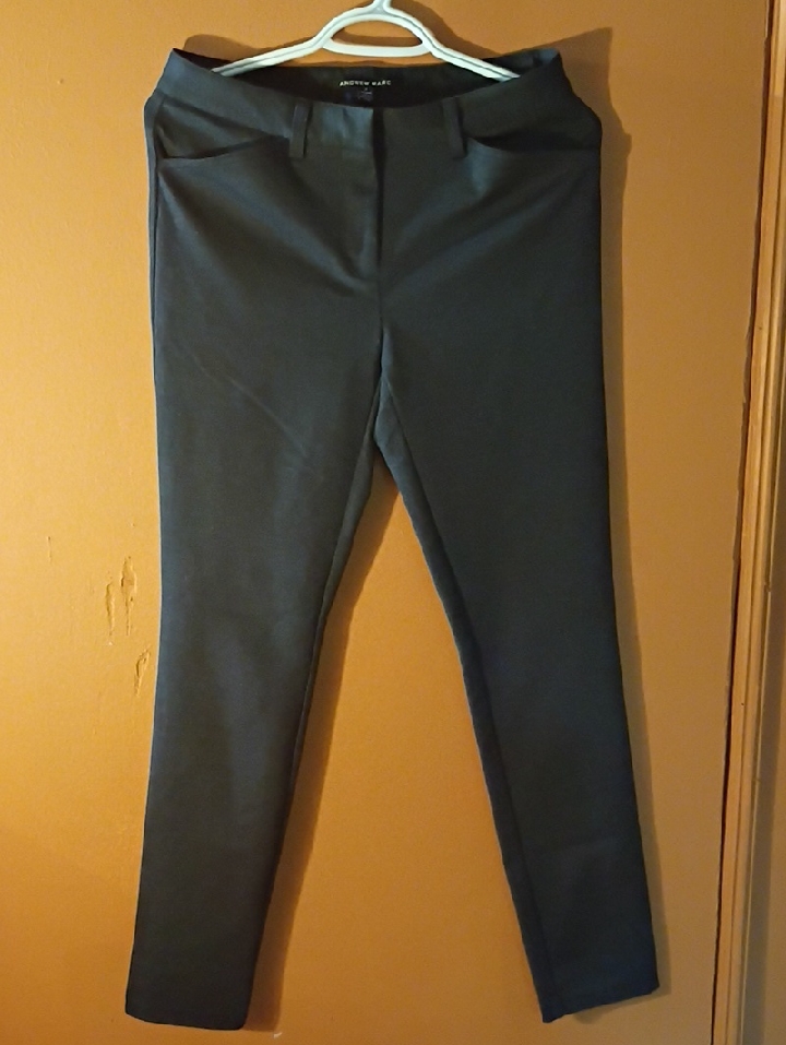 Andrew Marc Charcoal Gray Skinny Ponte Pull-On Pants